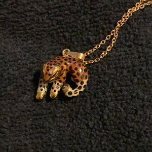 14K gold panther/jaguar with 14K 18” chain-Amazing!!